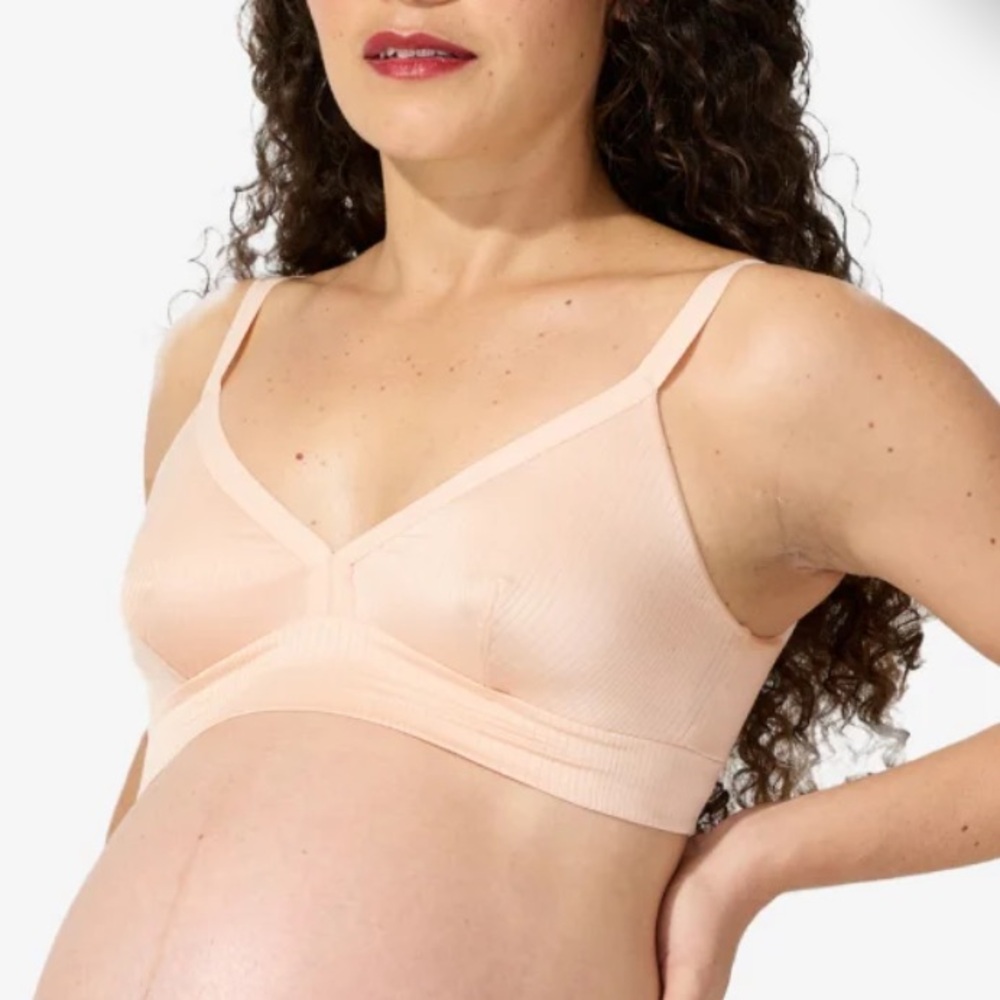 Bodily The Effortless Longline Maternity Nursing Bra in Clay Size Large